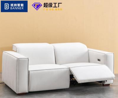 China BN Italian Minimalist Functional Sofa Living Room Wear-Resistant Cat Claw Cloth Double Seat Electric Recliner Sofa for sale