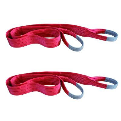 China Used in heavy industry EN1492-1 standard soft lifting eye and webbing eye belt polyester flat sling type for sale