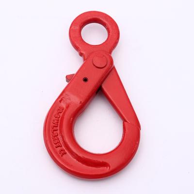 China Heavy Industry Haikun G80 Eye Self Locking Safety Forged Hook Factory for sale