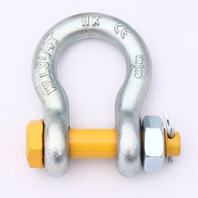 China G2130 US Type G2130 Drop Forged Safety Anchor Galvanized Electric Galvanized Bow Bolt Type Shackle for sale