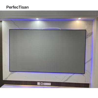 China Ultra Narrow Margins PerfecTisan 80 Ultra Short High Gain 2.5 Inch Fresnel Screen Throw Projection Screen Ambient Light Rejecting PET Crystal Screen for sale