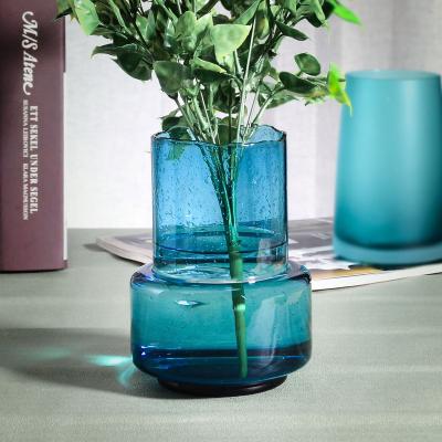 China Samlife Contemporary Modern Nordic Colorful Glass Table Flower Vases For Home Decor for sale