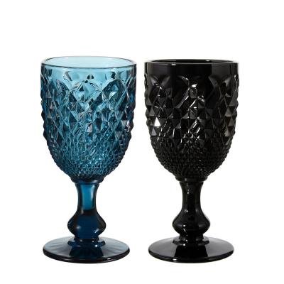 China Wine Glasses Set Samlife Wholesale Unique Luxury Custom Colored Vintage Wine Glasses Set For Wedding for sale