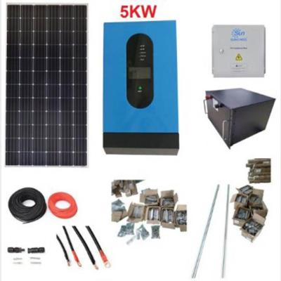 China Full System Home Solar Power 5kw Solar Systems Off Grid Solar Power System for sale