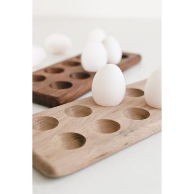 China Shende Viable Wooden Egg Tray Box Egg Holder Stand for 10 Eggs for sale