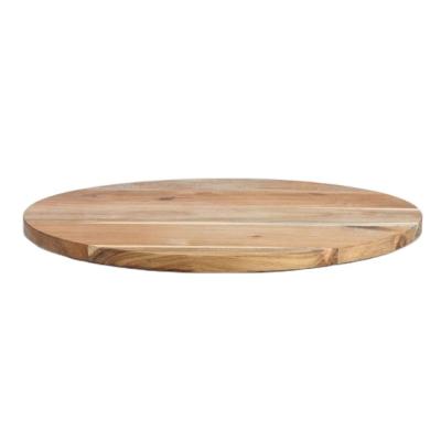 China Chinese Custom Kitchen Dining Tray Round Normal Acacia Wood Serving Susan Lazy Turntable for sale