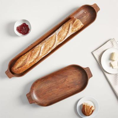 China Euro Style Bread Decorative Disposable Raw Bowl Acacia Rustic Wooden Dough Bowls Wholesale for sale