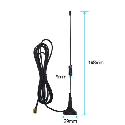 China 800-2700mhz Magnet Base Suction Cup Small Omnidirectional 8dbi RG174 Antenna With 2m Cable HLX-XP-12-2m for sale