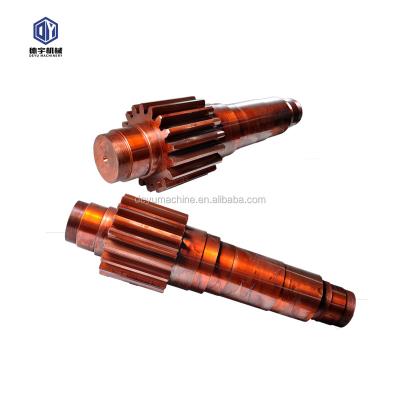 China Industry Transmission / Gearbox Parts Customized Forging Stainless Steel Spur Gear Shaft Spline Gear Tail Pinion Wheels Apply To Gearbox for sale