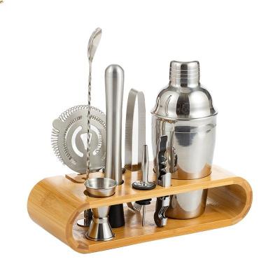 China 9Pcs/Set 700ml Viable Stainless Steel Wine Cocktail Shaker Bar Set Liquor Red Wine Mixer Set Party Tool Bar for sale