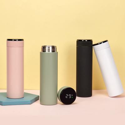 China Factory Sale 500ml Sustainable Custom Stainless Steel Water Bottles With LED Temperature for sale