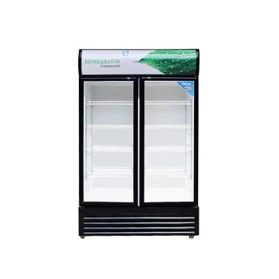 China Direct Supermarket Beverage Refrigerator Soft Drink Uplight Commercial Glass Door Display Cooling Fridge for sale