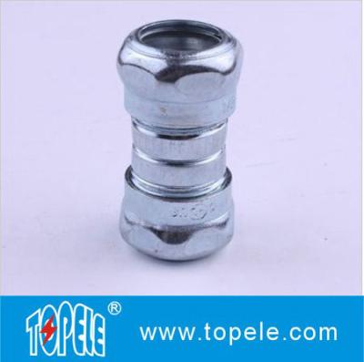 China Zinc Plated Steel EMT Compression Coupling , EMT Coupling 1/2