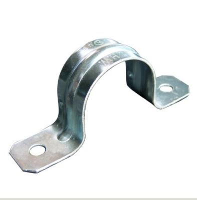 China 1/2 ′′, 1-1/4 ′′ IMC conducto y accesorios de acero galvanizado correas de dos agujeros, clip de conducto IMC / RMC en venta