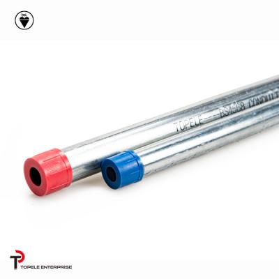 Chine TUBE BS4568 conduit/BS4568/TUYAU de GI en acier galvanisés avec le chapeau de protection à vendre