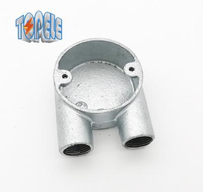 Cina Branch 2 Way U Casella di ferro malleabile BS4568 Fitting di condotto galvanizzato a caldo in vendita