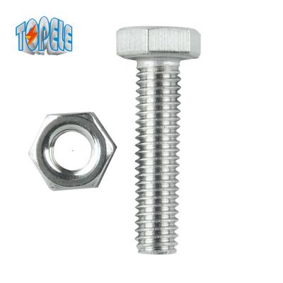 China Hot Dip gegalvaniseerd roestvrij staal 4,8 M2 Hex Bolt And Nut Set Te koop