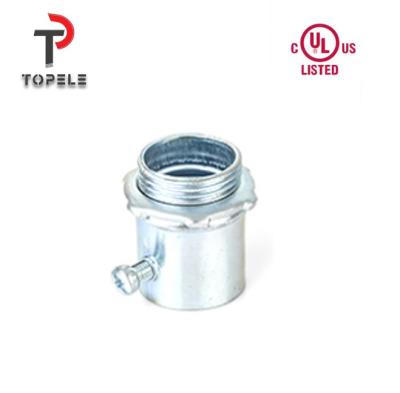 China Aluminum /Die Cast Zinc /Zinc-plated Steel  EMT Connector UL 1/2