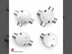 4“Round 5 Hole Aluminum Weatherproof Electrical Boxes Powder Coat