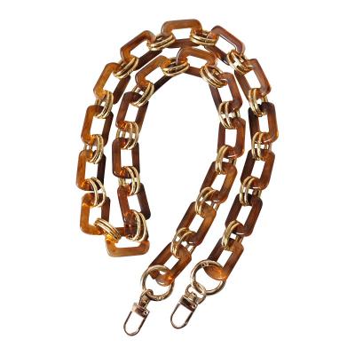 China Eco-friendly Mix Exclusive Multicolor Square Metal Designer Acrylic Handbag Chains For Decoration Strap for sale