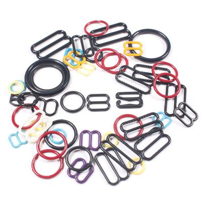 China Factory Durable Wholesale 12 Mm Ring Buckle Swimwear Rhinestone Buckles Custom 8 Shape Bra Hook And Slider for sale