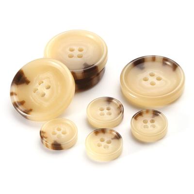 China 2021 viable factory wholesale china 4 hole flatback imitated horn urea resin button for sale