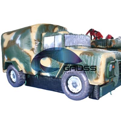 China China Hot Selling Advertising Inflatable Military Truck Inflatable Army Car Decoy for sale