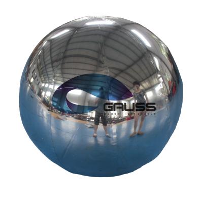 China Factory Price PVC Silver Inflatable Beach Ball Mirror Ball Giant Inflatable Disco Ball for sale