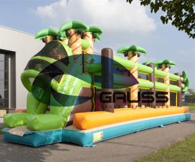 China 2017 New Design Outdoor Giant Outdoor Inflatable Obstacle Playground Mega Ball Jungle Run On Sale for sale