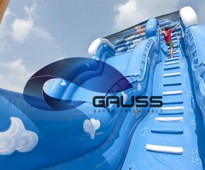 China Hotsale Durable Attractive Soft Inflatable Water Slide Giant Biggest City Inflatable Water Slide With Pool for sale