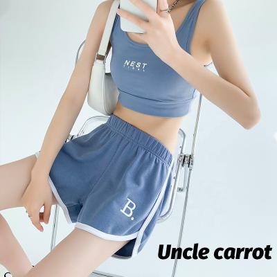 China Wholesale Custom Logo Available Women's Custom Logo Sweat Anti-Wrinkle Cotton Shorts Summer Shorts Gym Shorts for sale