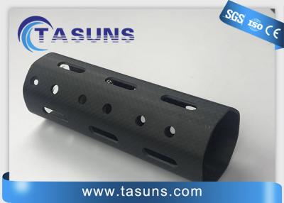 China Tubos y Roces de la fibra de carbono de la resistencia térmica de Handguard con las ranuras trabajadas a máquina en venta