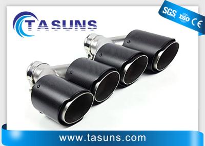 China Dual Matte Carbon Fiber Car Parts Dual Carbon Fiber Exhaust Pipe for sale