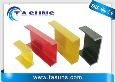 China U Channel Shaped Fiberglass Pultruded Structural Profiles 600 To 3000mm for sale