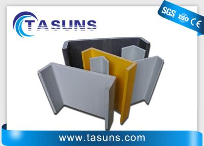 China 50mm Fiberglass Profile GRP Pultruded Sections For C Channel Shape for sale