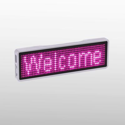 China Reusable LED Flashing Magnetic Electronic Led Name Badges for sale