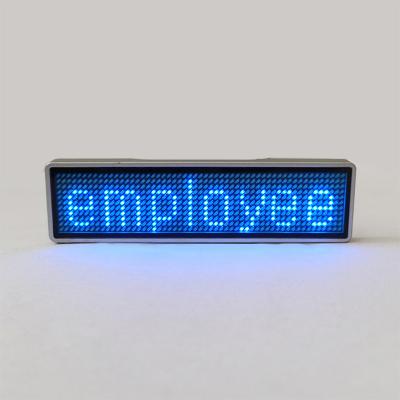 China Indoor And Outdoor Programmable Scrolling Message Mini Led Display Advertising Led Name Badge Scrolling for sale