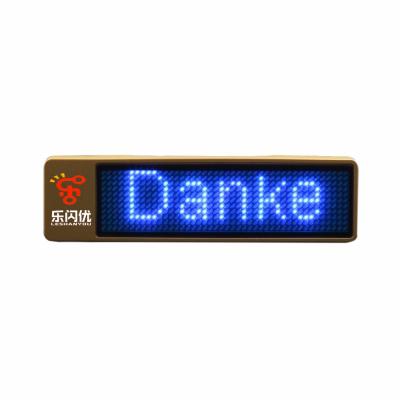 China Indoor Programmable Refill Customized Name Board Led Name Tag Led Name Badge for sale