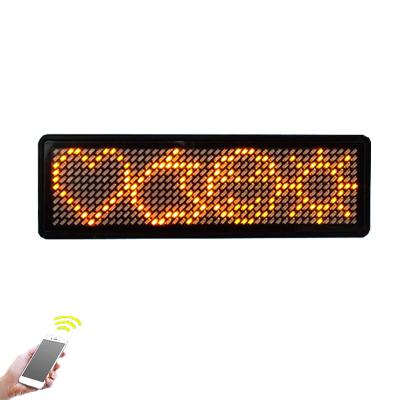 China Restaurant indoor and outdoor party portable rechargeable message light led flashing light name badge for sale