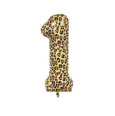 China Toy Large Number Balloon Leopard Print 0123456789 Number Helium Balloons Gift 40 Inch Birthday Party Supplies Decorations for sale