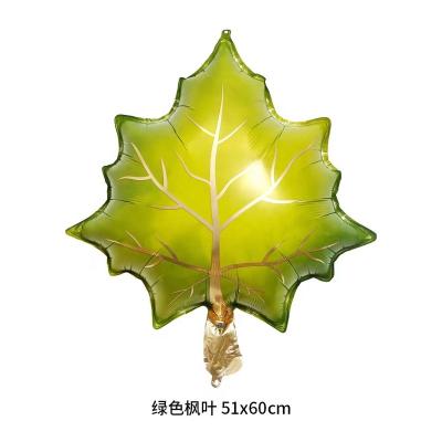 China Hot Sale Inflatable Thanksgiving Day Decoration Maple Leaf Party Foil Balloon for sale