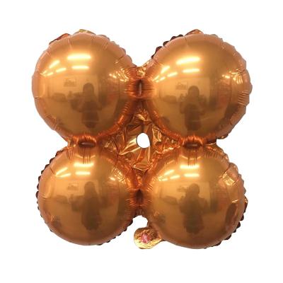 China Decorations Environmental Friendly Balloons Party Four Wheel Round Shaped Aluminum Foil Shop Celebration Activity Four Leaf Clover Arch for sale