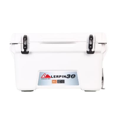 China Waterproof 30L Ice Cooling Hard Cooler Ice Cooler Box Camping Rotomold Cooler Box for sale