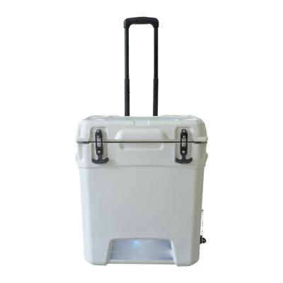 China Factory cheap high quality 45L ice cooler camping box waterproof rotomolded insulation ice chest with lock for sale