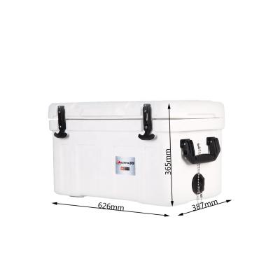 China Waterproof Roto Molded Cooler Box 35L LLDPE Ice Chest Cooler Plastic Cooler For Camping for sale