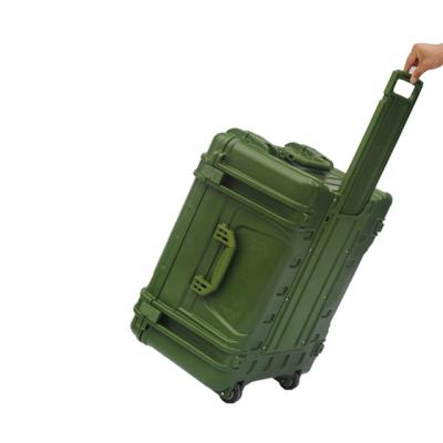 China Durable Waterproof Durable Plastic Pull Rod Box Tool Suitcase Hard Case With Wheels for sale