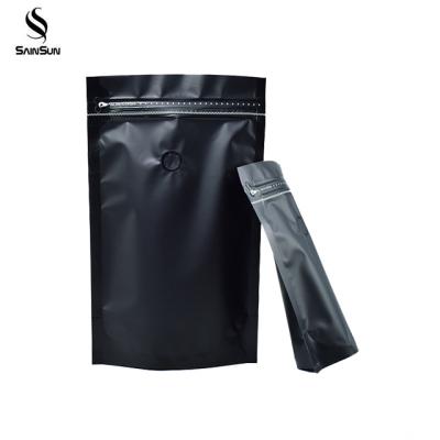 China High Quality Moisture Proof Aluminum Recycle Matte Powder Top Packaging Scrub Coffee Bag Zipper With Valve for sale