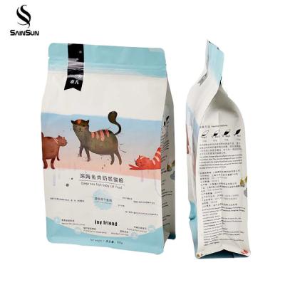 China Moisture Proof Sample Printed Plastic Stand Up Dog Food Snacks Packaging Bag With Resealable Zipper for sale