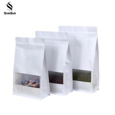 China Recyclable Waterproof Famous Small Brand Kraft Paper Luxury White Craft Paper Packaging Bag for sale