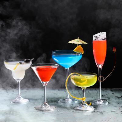 China Viable Crystal Transparent Goblet Martini Champagne Margaret Cup Barware Wine Glass Party Barware Bar Tools for sale